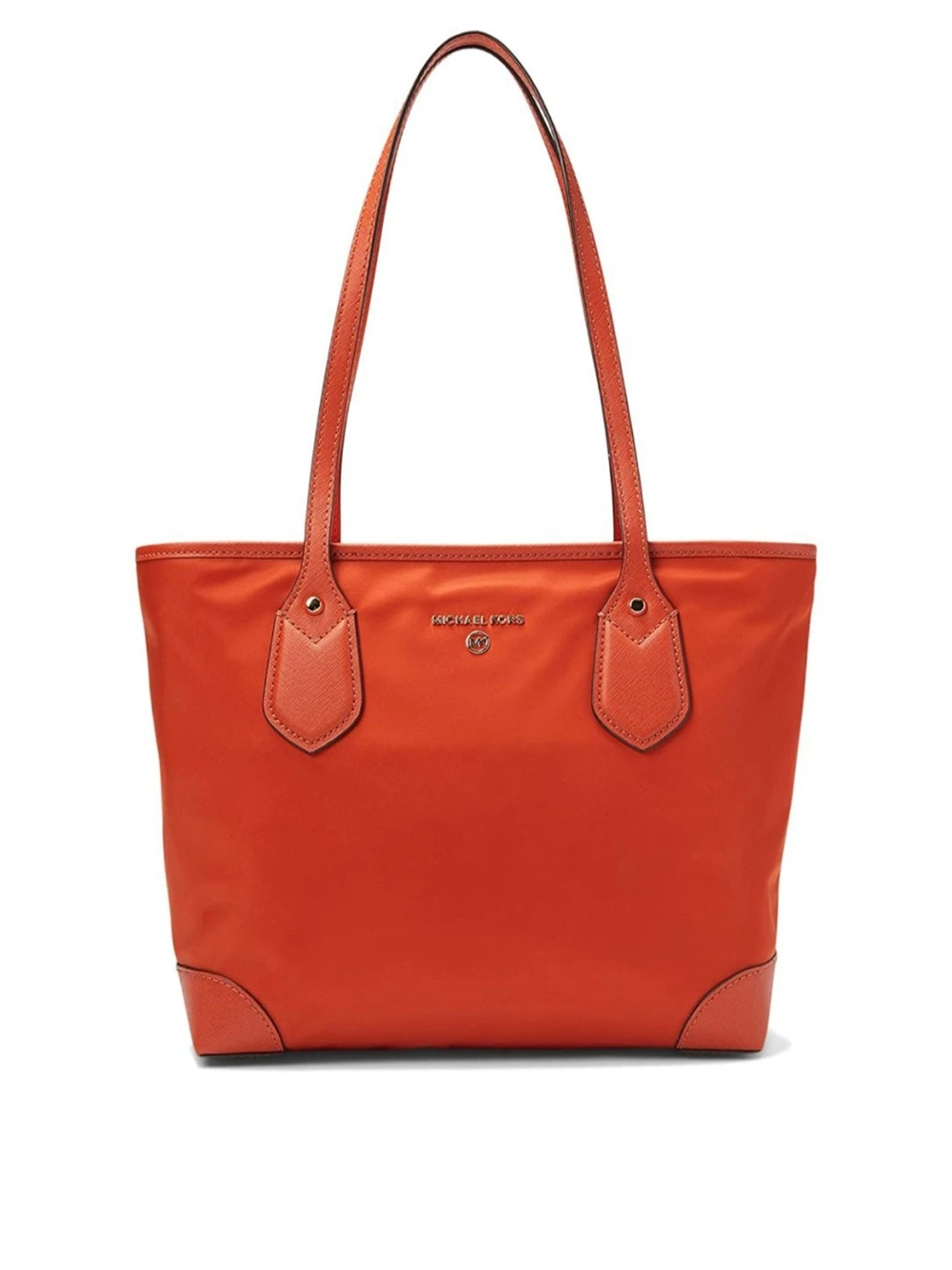 Michael Kors Eva Nylon-Gabardine Top-Zip Tote - Deep Orange - NWT